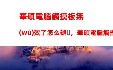 華碩電腦觸摸板無(wú)效了怎么辦，華碩電腦觸摸板沒(méi)反應(yīng)怎么辦